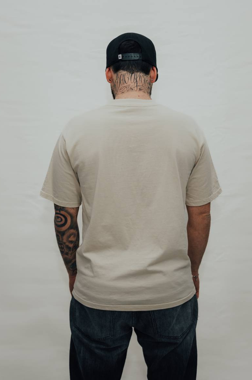 T-shirt over size Beige
